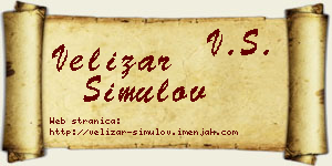 Velizar Simulov vizit kartica